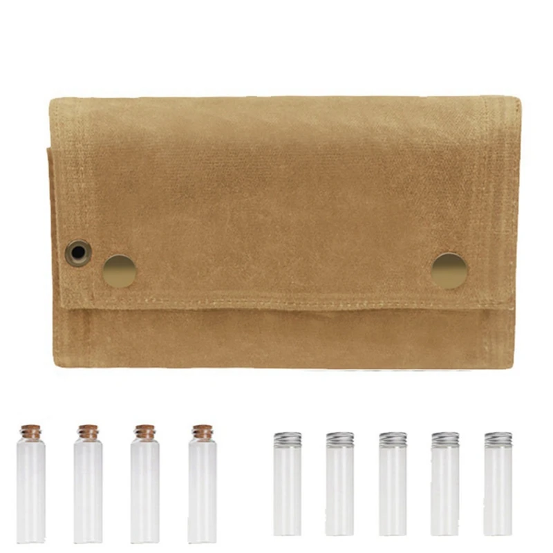 

Уличная сумка для хранения бутылок для специй, стеклянный мешок для хранения специй, для барбекю, приправ, многоразовый парусиновый мешок