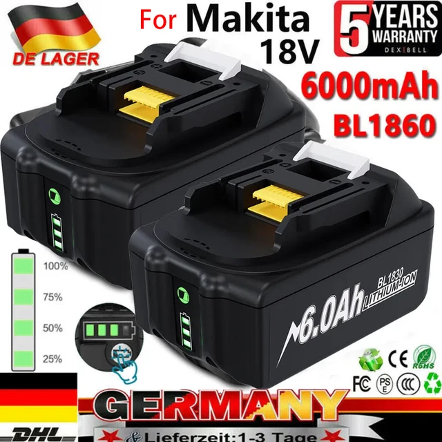 Batterie de Remplacement Li-ion 18V 6.0Ah pour Makita BL1860