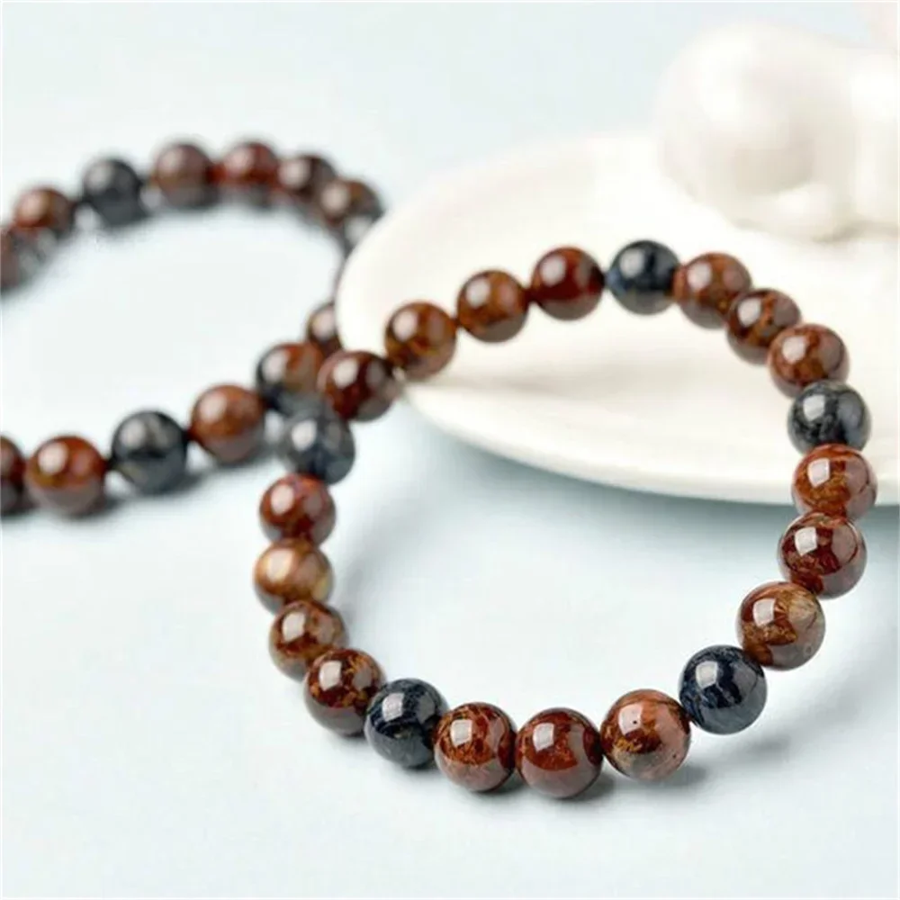 

Charm Natural Stone 8-12mm Peter Stone Round Beads Bracelet for Women Bracelets Crystal Energy Cured Jewelry Beading Gift