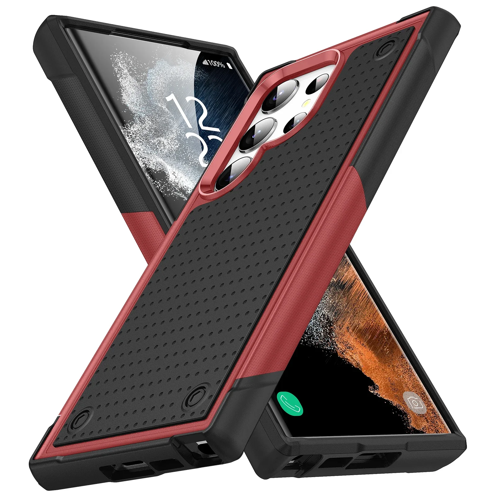 Hybrid Rugged Armor Shockproof Case with TPU Frame and Hard Plastic Back Cover