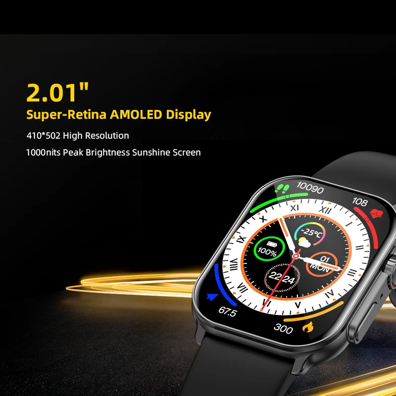 IMIKI SF1  Ʈġ, 2.01 ġ  Ƽ AMOLED ÷, 1000 Ʈ , BT ȭ 100 +  , IP68 