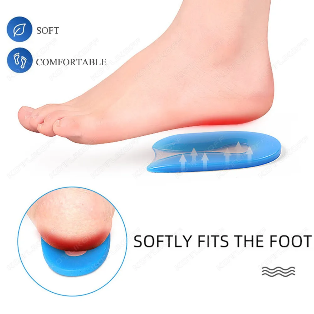 Silicone Gel Heel Pad Foot Pain Relief U-Shape Heel Cushion Inserts For Shoes Spur Protector Plantar Fasciitis Insole shoe insoles heel patch insole heel protector heel protector pads heel insoles heel cushion insole heel cushion protector