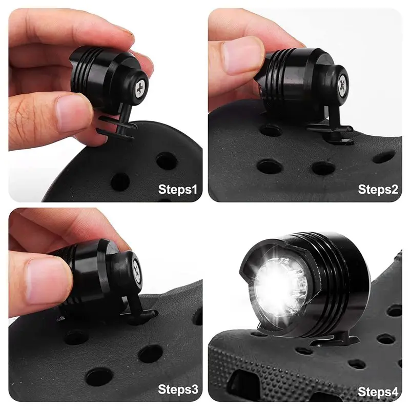 Waterproof Headlights Jibz for Small Lights for Shoes Decoration Funny Shoe Accessories Funny Gift Free Shipping 1Pcs