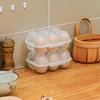 Mini Eggs Holder 6 Eggs Storage Container with Fixed Handle Plastic Eggs Storage Box Outdoor Camping Eggs Carriers 4