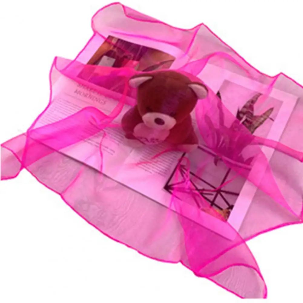 Gauze Scarf Solid Color Kerchief 2 Pcs Women's Smooth Satin See-through Mesh Kerchief Set Adjustable Lightweight Aquaman Dance