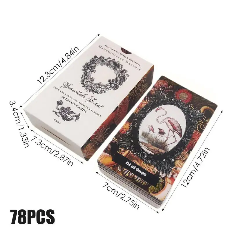 Seawitch Tarot 78pcs English Oracle Card Party Game Mysterious Divination Deck Family Friend Game Party Favor Gift Tarot Card 6