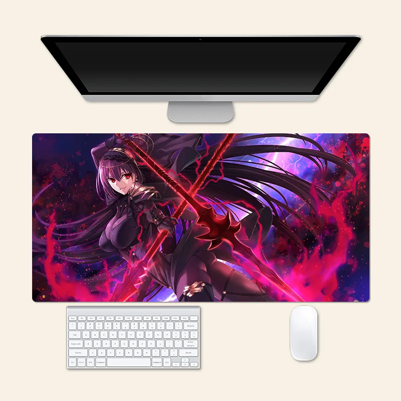 

Большой коврик для мыши Scathach с аниме, игровой креативный Настольный игровой коврик, офисный коврик для мыши