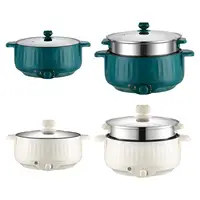Electric Cooking Pot Nonstick 1.7L Stainless Steel Multifunctional 3 Gear Electric Skillet for Noodles Ramen Porridge Eggs 1