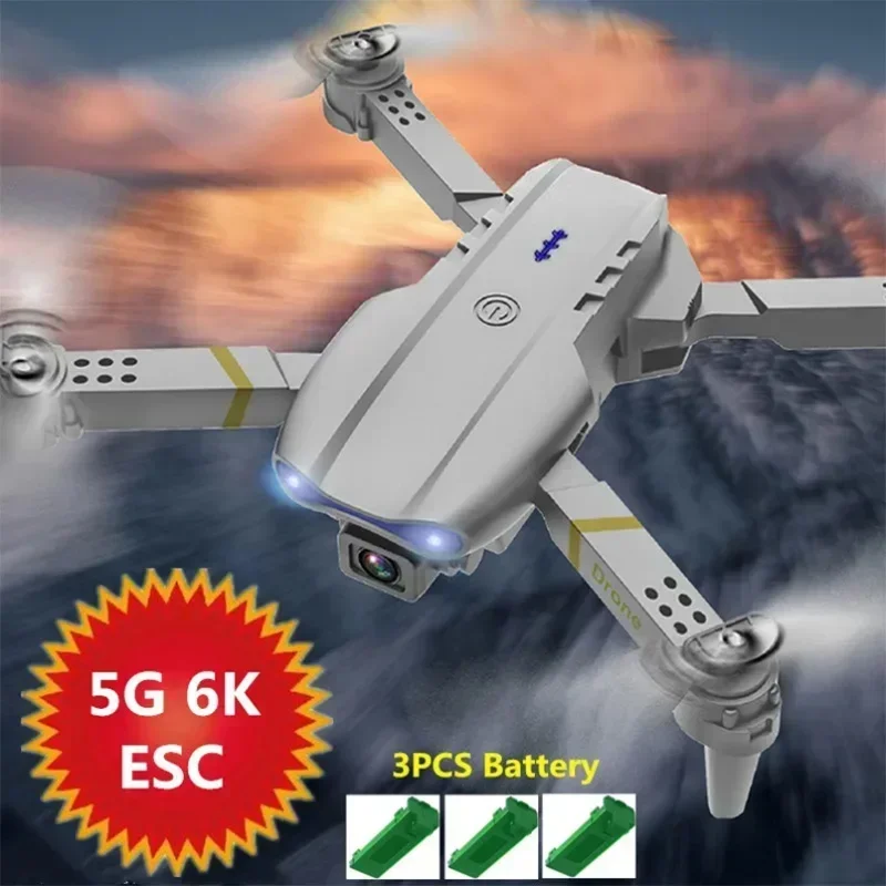 

5G 6K WIFI FPV RC 6K ESC Dual Camera Drone With RC Quadcopter Air pressure fixed height shooting Trajectory flight Aircraft Gift