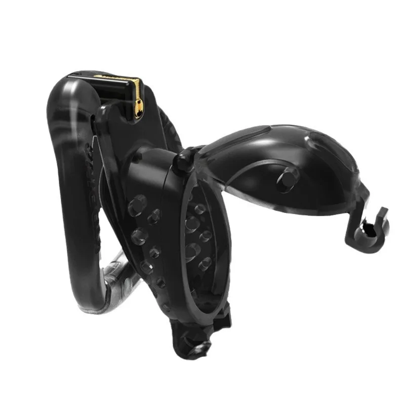 UNZM Men's Abstinence Chastity Bondage Porn Toys Penis Lock Hollow Split Flap Cap Lock Locking Removable Cock Ring