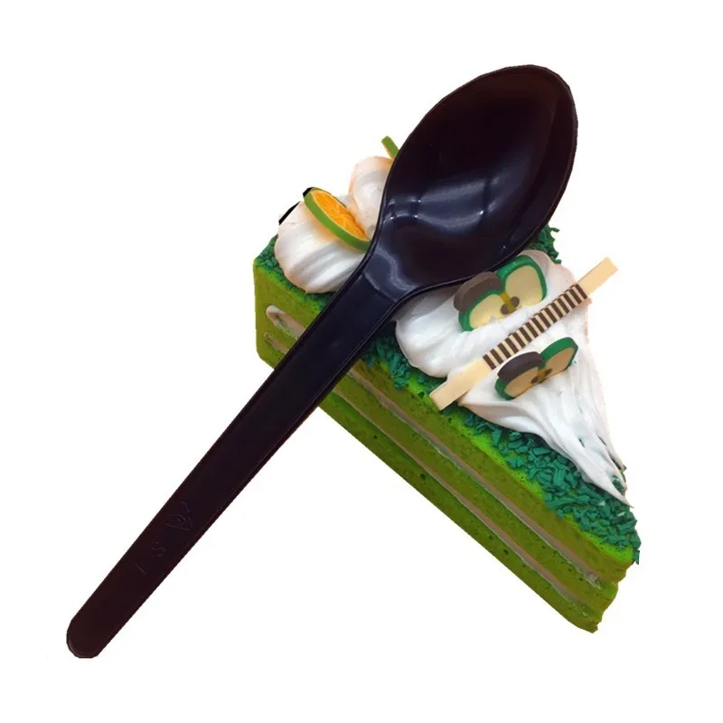 100pcs Plastic Spoons Disposable Spoon Utensils Transparent Food Grade PP Cutlery Spoons Kitchen Tableware Independent packaging