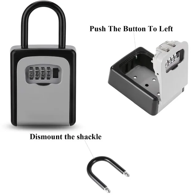 Secure External Password Storage Padlock Combination Lock Key Safe Key Box Lock box For Keys Lock Boxes key password box 4