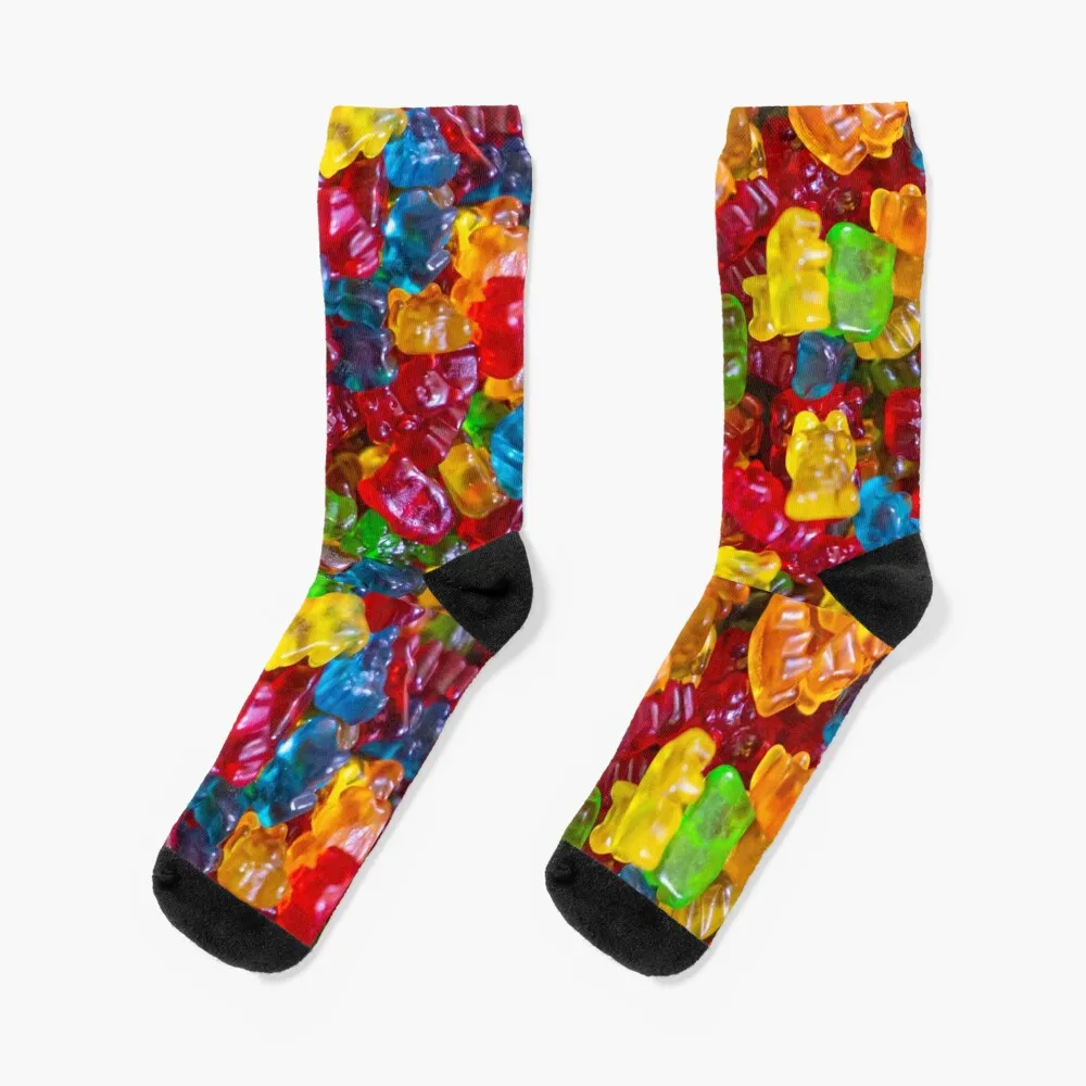 

Delicious Rainbow Gummy Bears Socks golf funny gifts Ladies Socks Men's