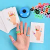 Kids Montessori Toy Early Educational Fingers Ring Game Elastic Bands Color Cognition Think Training Battle Table Game with Card 1