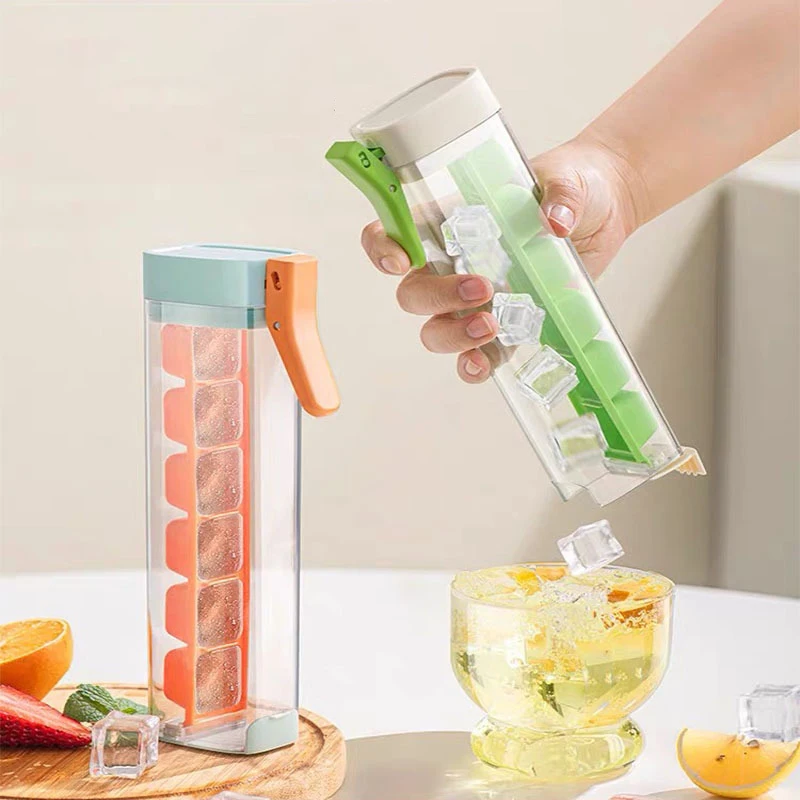 Creativity Ice Cube Tray Easy Demould Ice Maker With Handle Single Hand Press Cube Mold