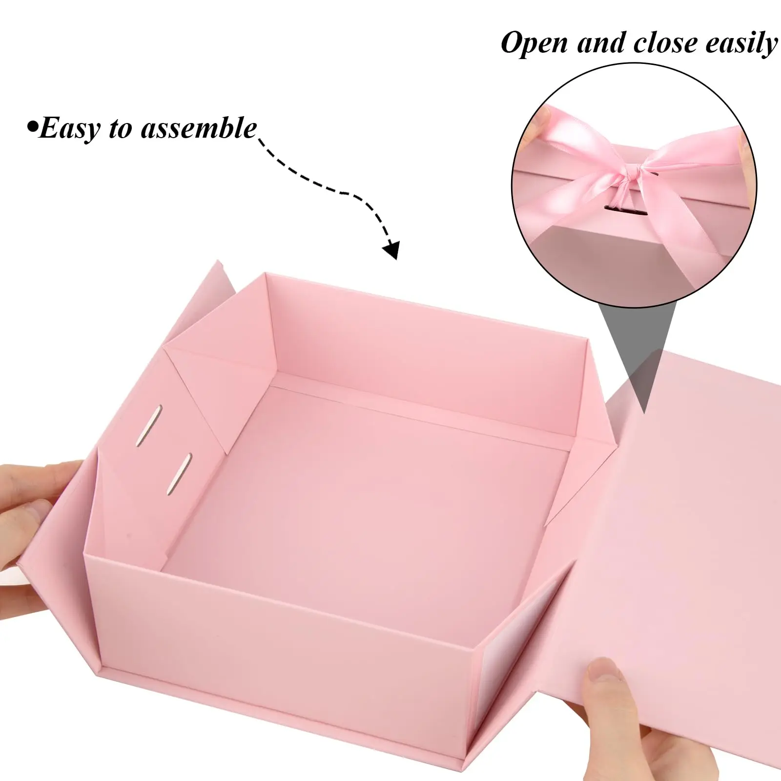 10-1Pcs Magnetic Closure Gift Packaging Box with Ribbon | Collapsible Box with Lid for ... - SKU MCGB2323 - UGI Packaging