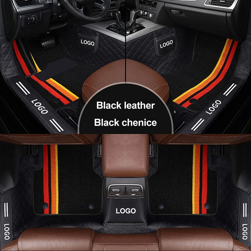 Leather Customization Double Deck Car Floor Mat For Mini Cooper Cooper
