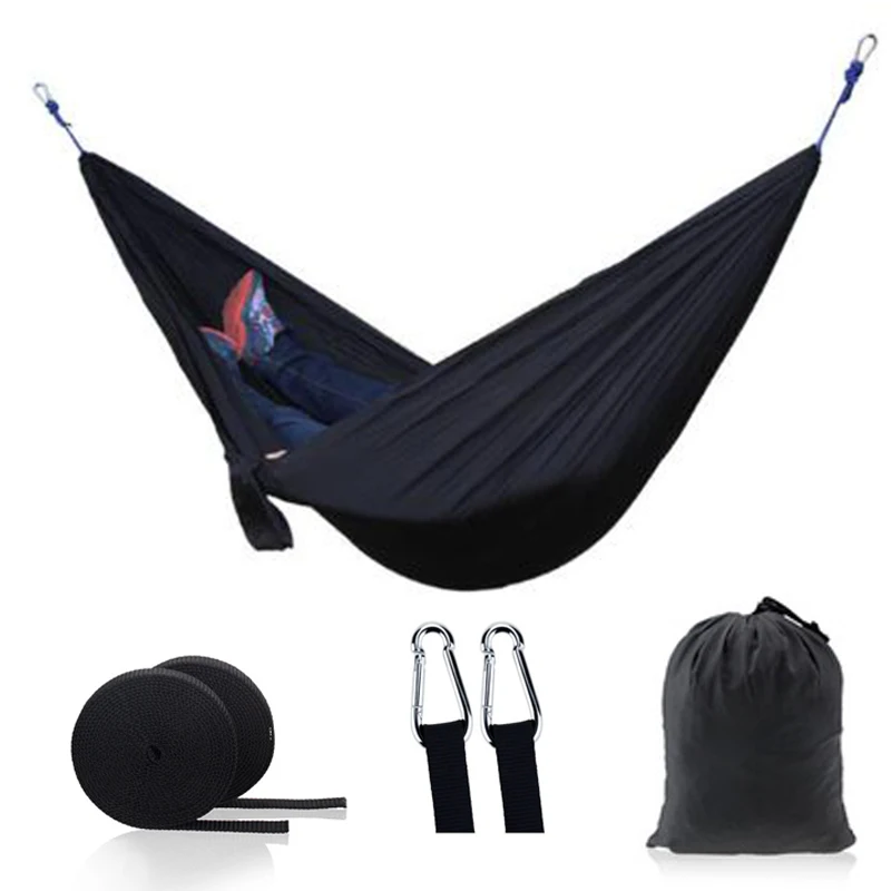 Portable Camping Parachute Hammock Survival Garden Outdoor Furniture Leisure Sleeping Hamaca Travel Double Hanging Bed 