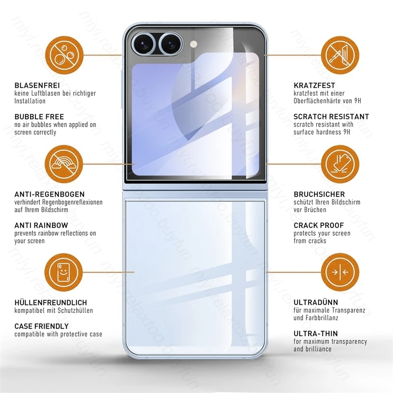 Premium 6-in-1 Tempered Glass Screen and Camera Protector Set