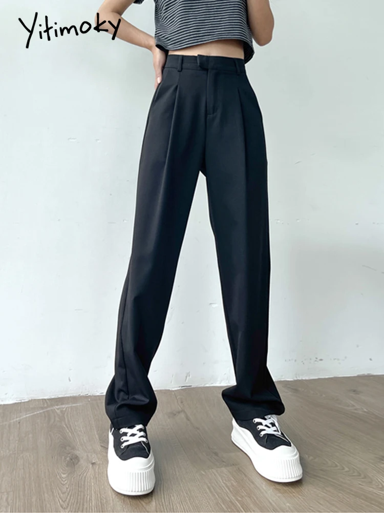 Strictly Business Black High Waisted Trouser Pants