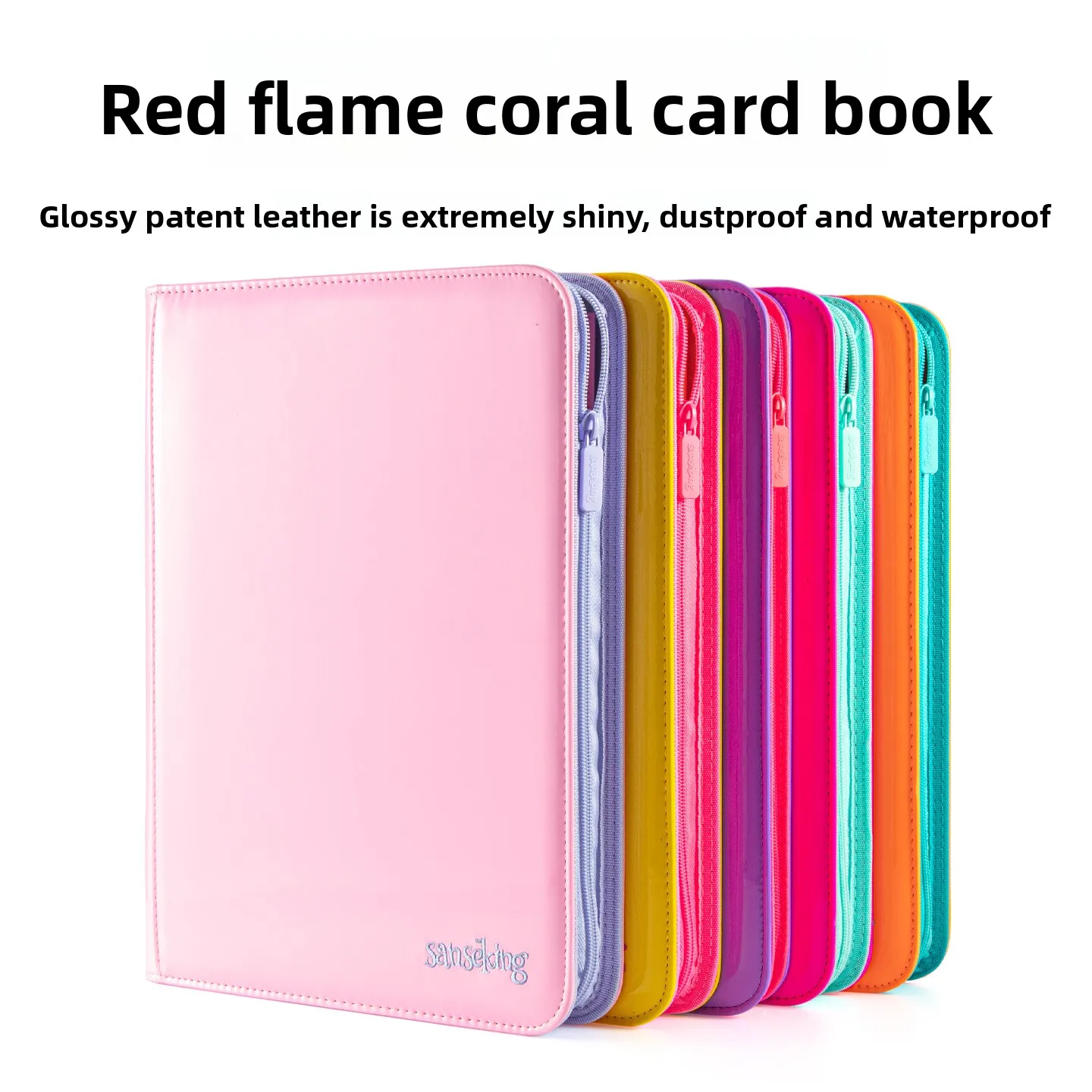 Red 9-Pocket Trading Card Binder For Collectors