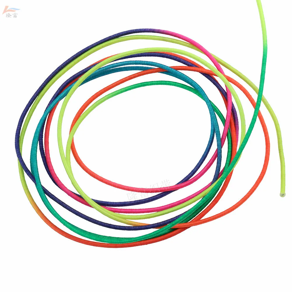 1 Volume Elastic Band Cord Paracord Bracelet Tape Braid Rainbow Elastic Rubber Rope Round String Accessories 1mm 1.2mm 1.5mm