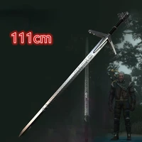1:1  Wild Hunt Sword Aerondight Sword Weapon Cosplay White Wolf Prop Role Play Gift Safety PU Wizard Eredin Alice Jewel Sword 1