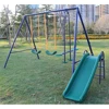 A-Frame Metal Swing Set w/ Slide (Blue, Green, Orange) 1