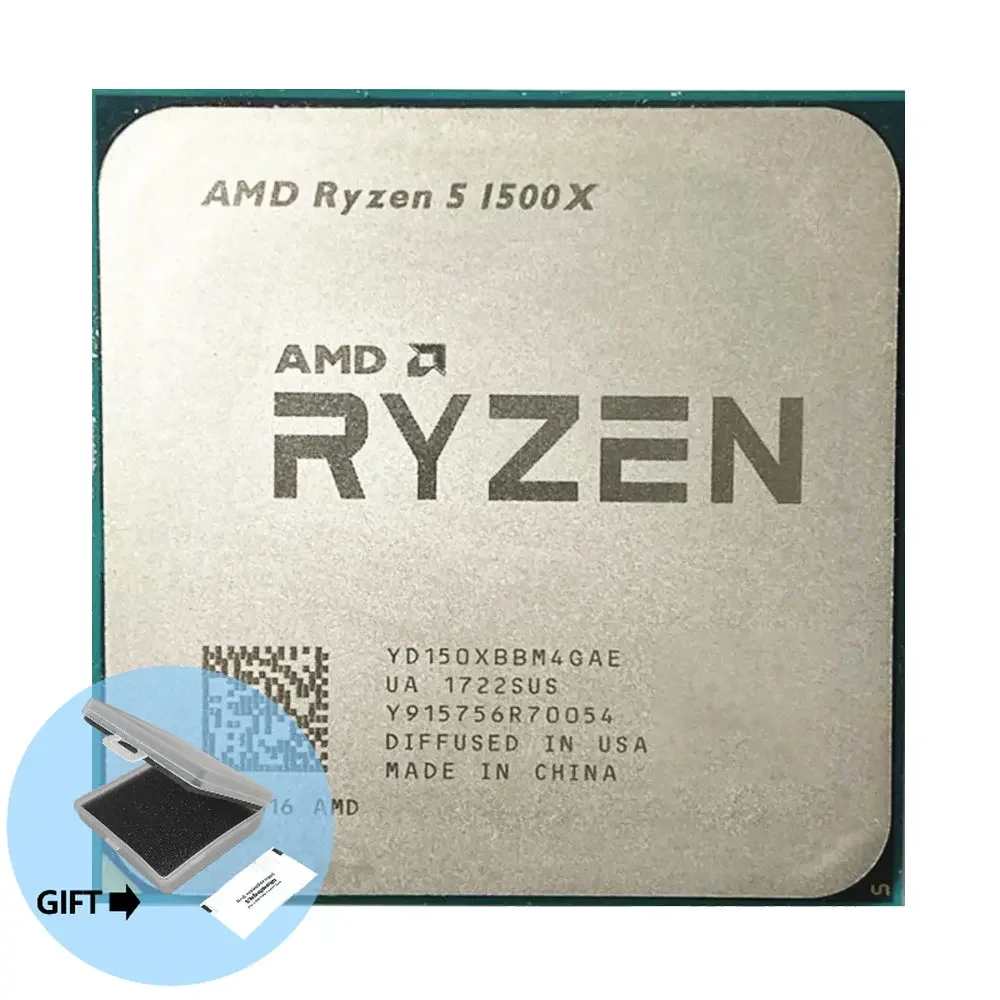 

AMD Ryzen 5 1500X R5 1500X 3.5 GHz Quad-Core Eight-Core CPU Processor L3=16M 65W YD150XBBM4GAE Socket AM4