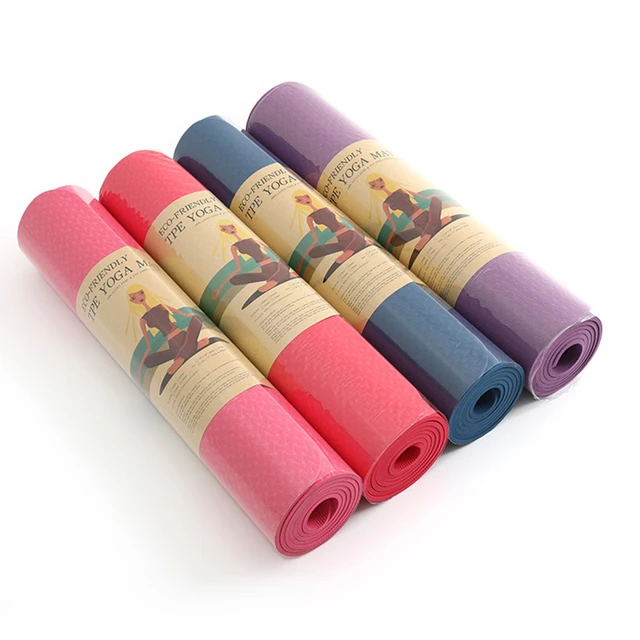 Beginner Non-Slip TPE Yoga Mat, 1830x580x6mm, Double-Layer Environmental  Protection, Gymnastics And Pilates Fitness Exercise Mat