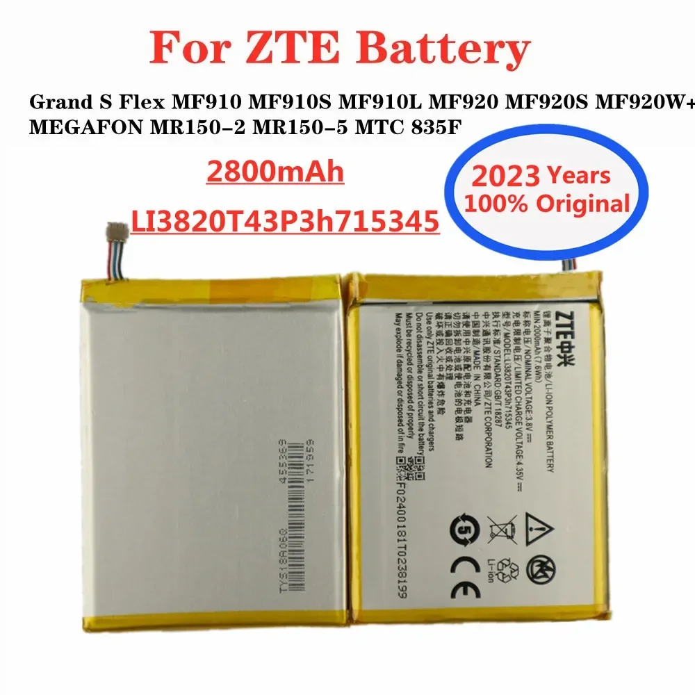 

New LI3820T43P3h715345 Original Battery For ZTE Grand S Flex MF910 MF910S MF910L MF920 MF920W+ MEGAFON MR150 2 5 MTC835F Router