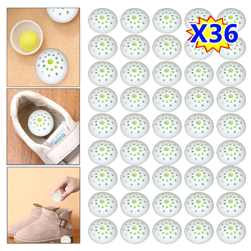 Shoe Deodorizer Shoe Deodorant Balls 6-36Pcs Deodorizer Freshener Balls Sneaker Perfume Balls Long Lasting Odor Deodorize for Sneakers Gym Bags Lockers Car