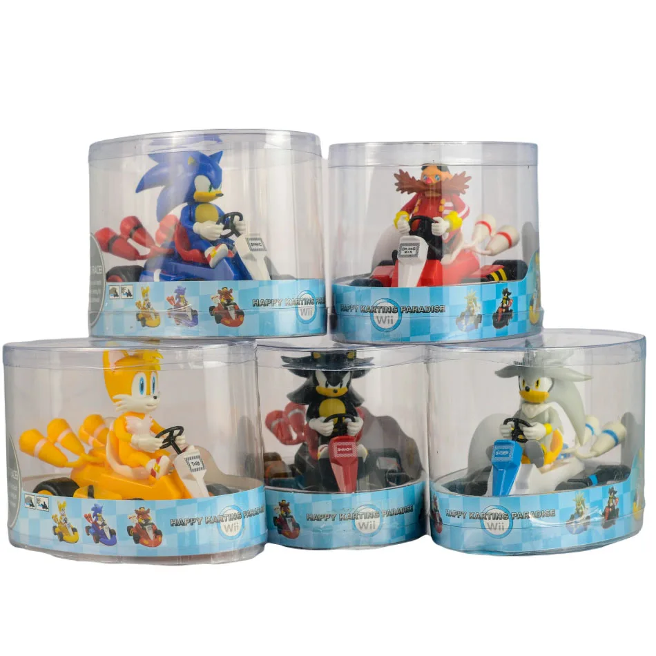 5pcs Sonic the Hedgehog Toy Car Model Sliding Racing Cars Cartoon Game Anime Pull-back vehicle fun Collecting Toys Gifts 2