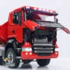 8x8 1/14 RC Hydraulic Dump Truck Metal Roll On Off Full Dumper Car Model with Sound Light 3-speed Transmission RC Toys TH23689 3