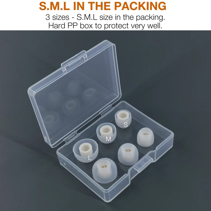 Silicone Eartips Compatible with Technics EAH-AZ40 / AZ40M2 / AZ60 / AZ60M2 / AZ80 / AZ100 Earbuds