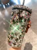 500ml Big Bling Rhinestone Sparkle DIY Handmade Stainless Steel Luxury Car Cup with Straw 2