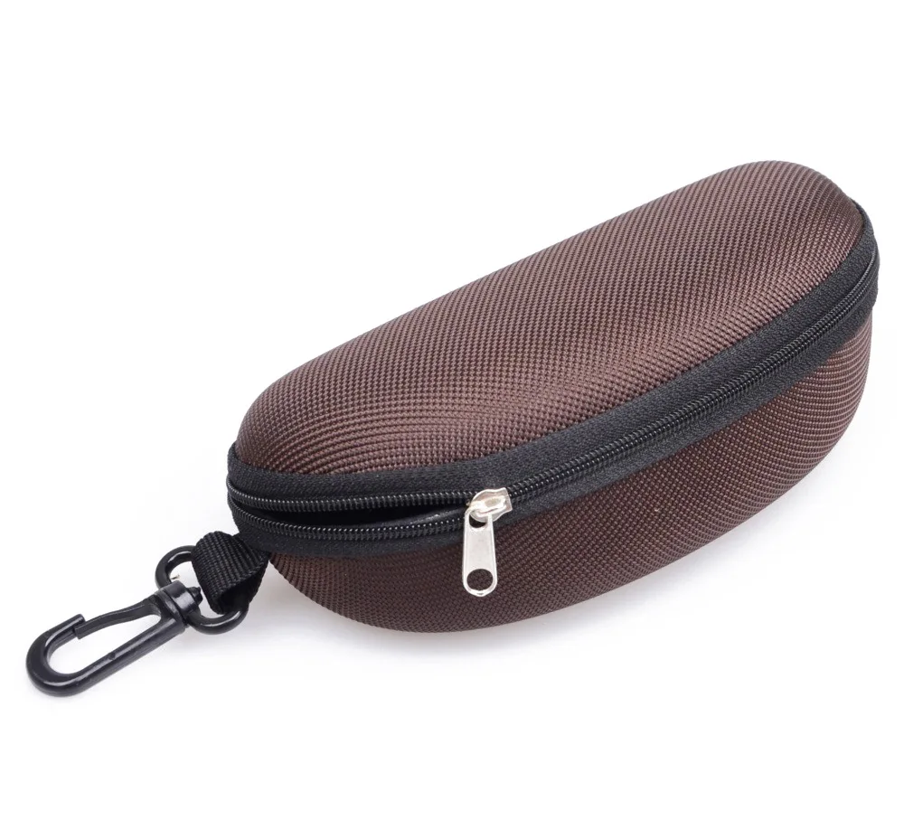 New Zipper Sunglasses Case Portable EVA Eyeglasses Box with Hook Knitted Oxford Cloth Glasses Protector Eyewear Storage Box