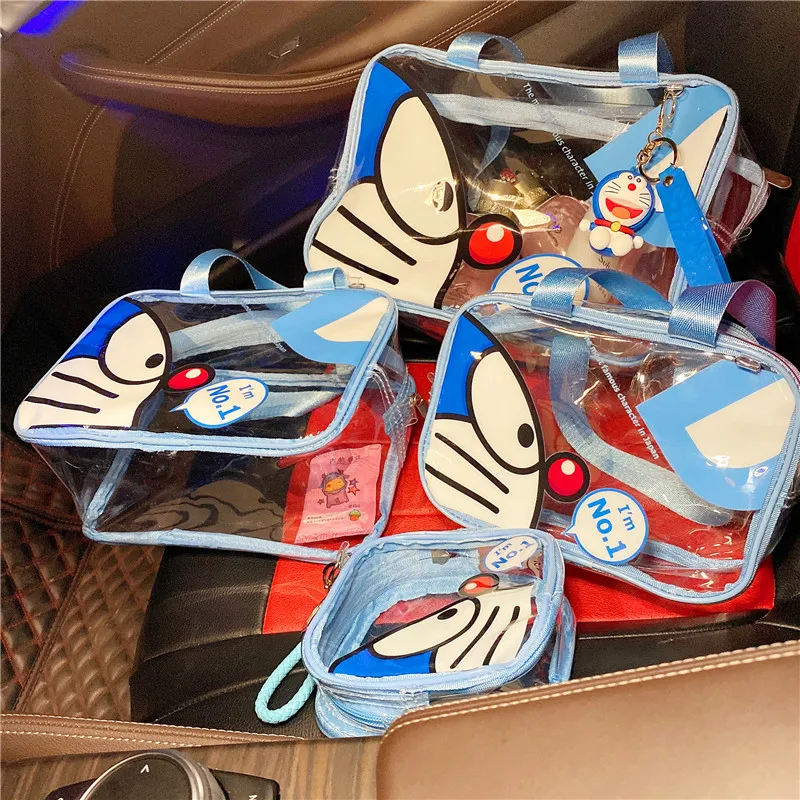 Cartoon Doraemon cosmetic bag large-capacity portable hand bag makeup storage bag girl fashion hand-carrying waterproof wash bag 4