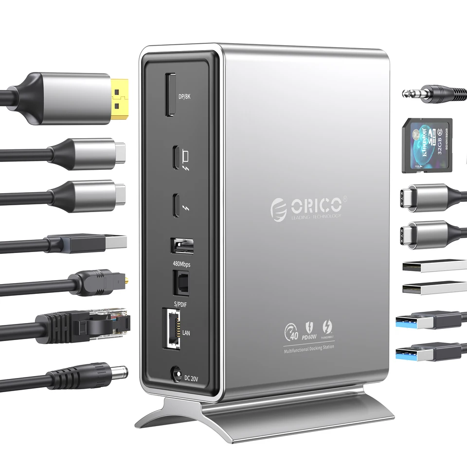 Orico Thunderbolt 3 Docking Station for Laptops