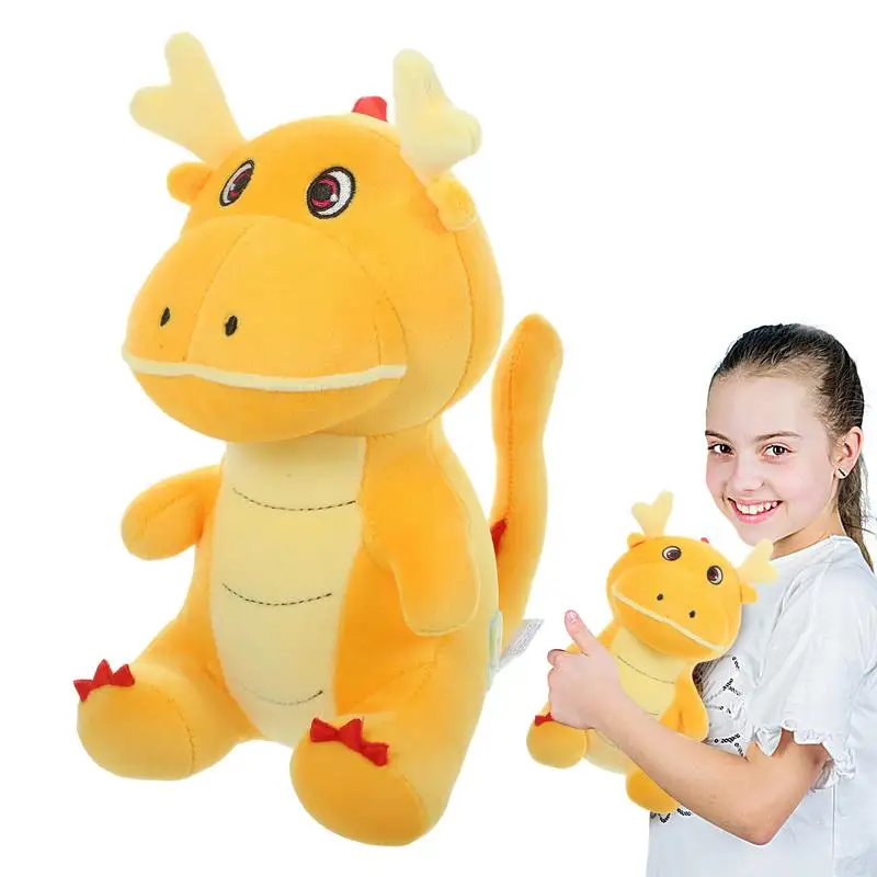 

Year Of The Dragon Plush Stuffed Traditional Dragon Mascot Cartoon Plushies Zodiac Dragon Toy Comfortable To Touch For Living