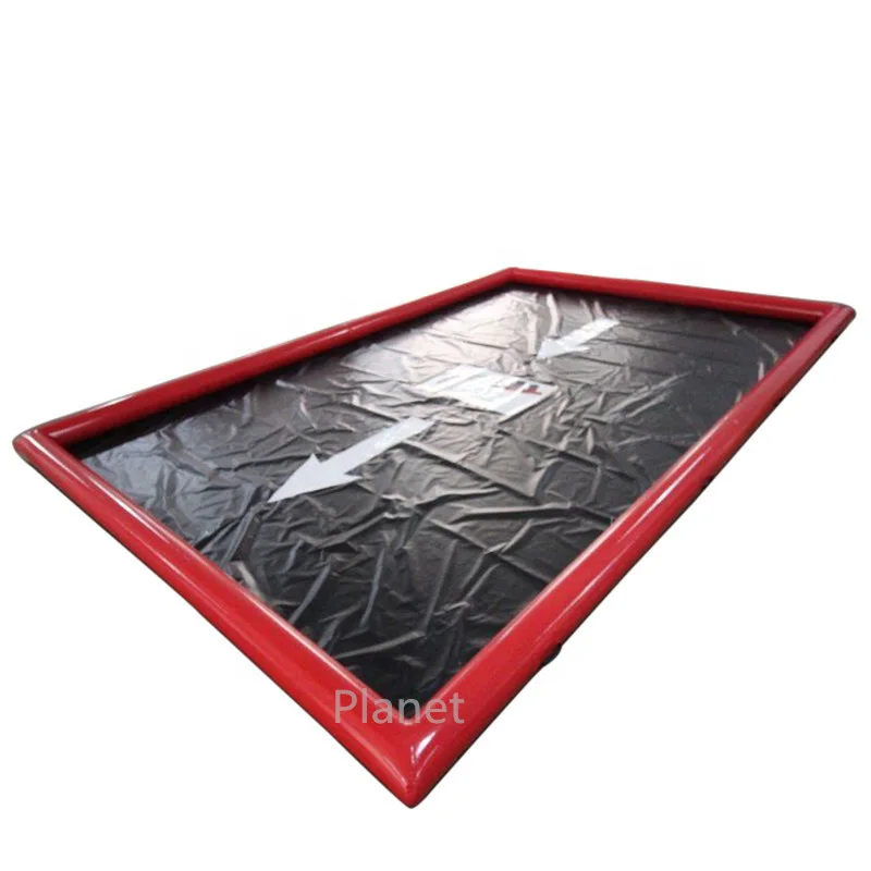 Outdoor Inflatable Wash Car Mats 6*4m PVC Inflatable Water Containment Mat
