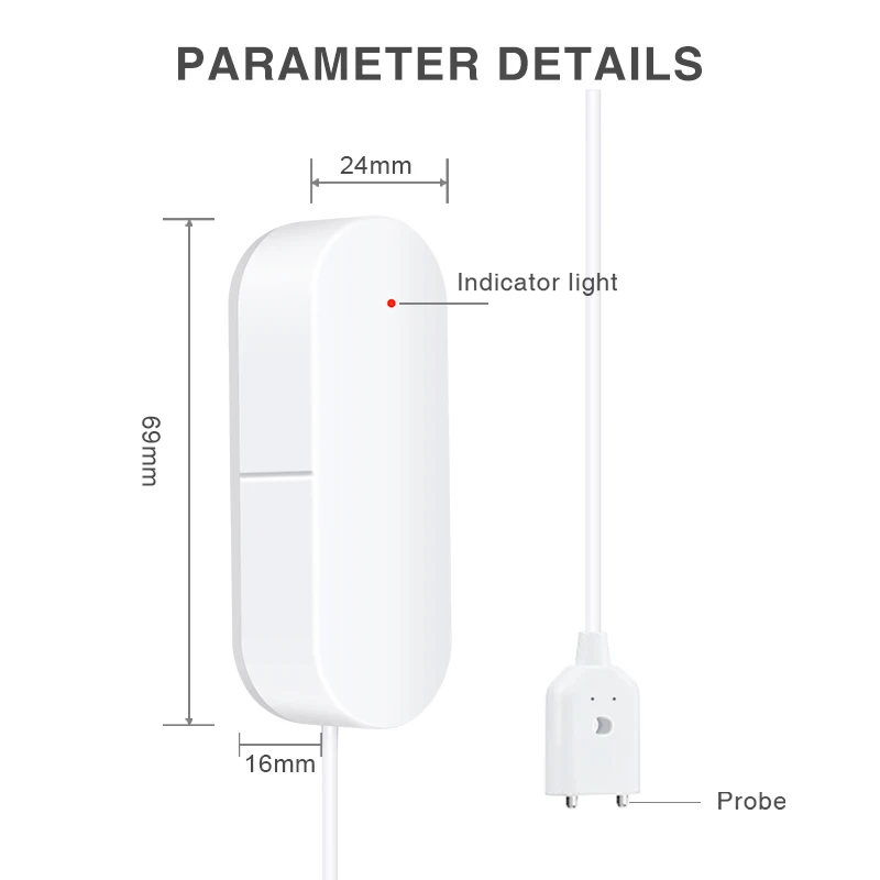 Ewelink Zigbee3.0 물 센서 알람, 누수 감지기, 홍수 경고, 범람 보안 경보 시스템, Zigbee 게이트웨이 작동