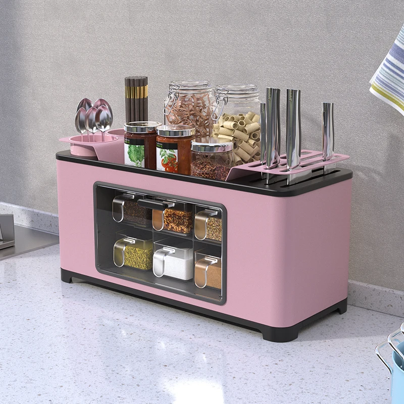 

Multifunctional stainless steel kitchen rack seasoning tank box storage kitchen oil tank racks