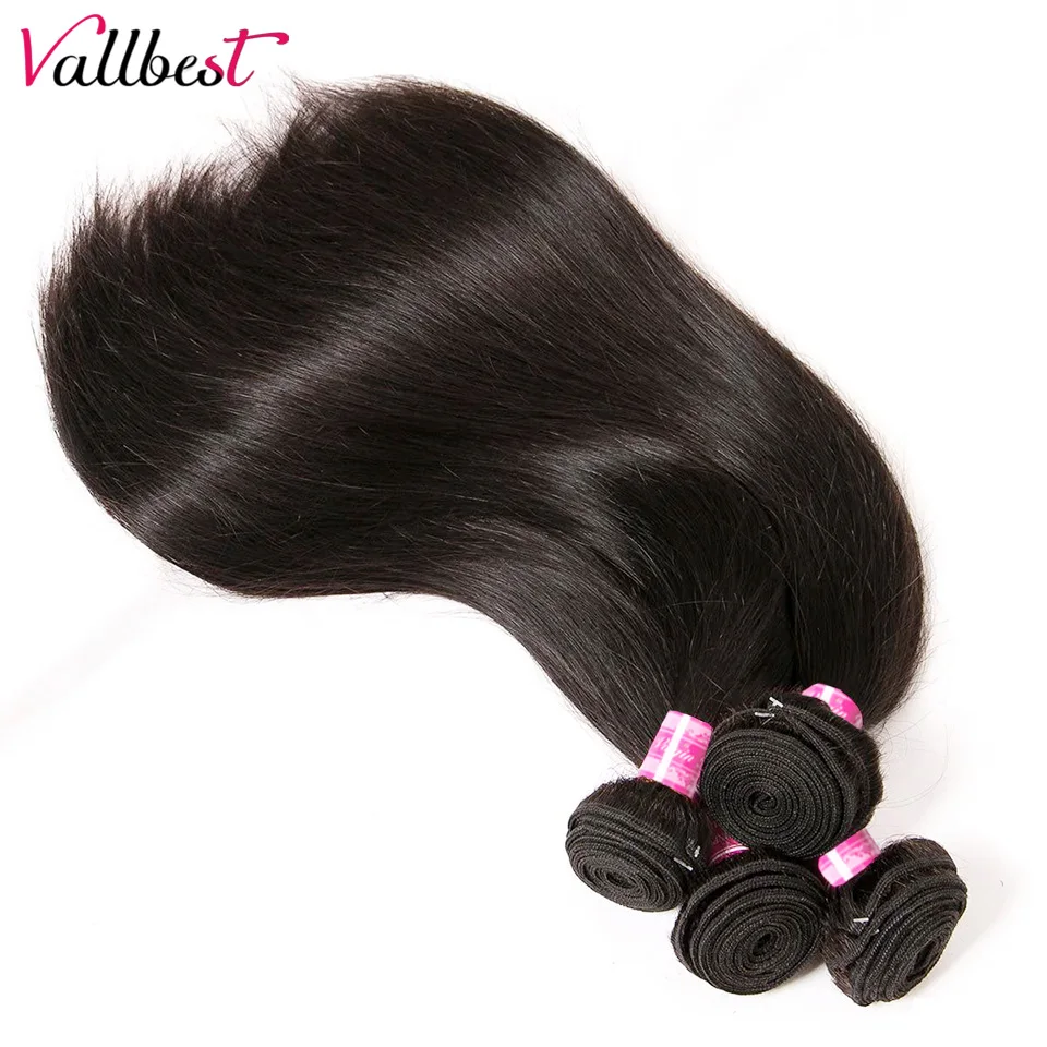 Human Hair Extensions Vallbest Straight Human Hair Bundles 8-32 Inch Hair Weave Brazilian Straight Bundles Human Extensions Can Be Dyed