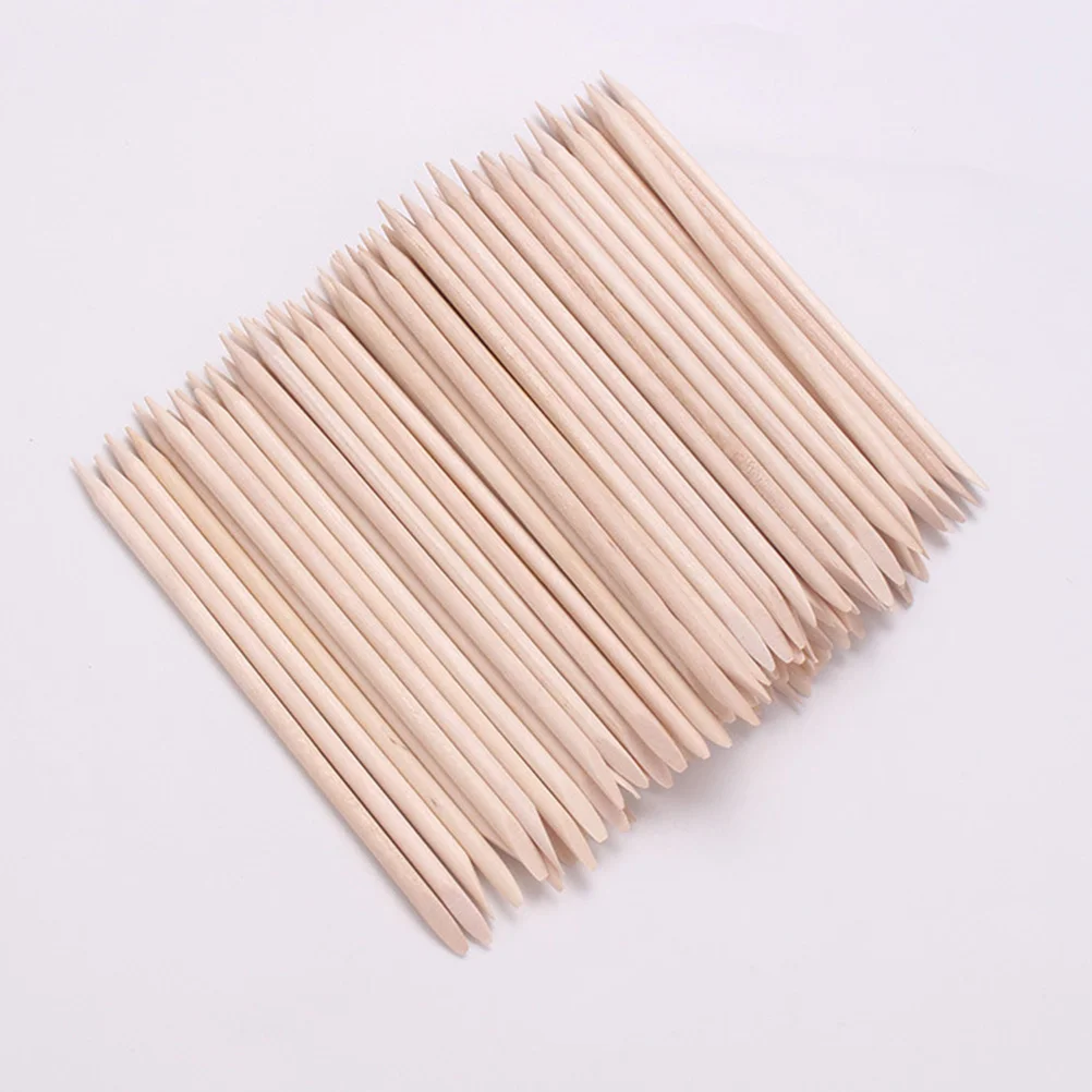 500 Pcs Pedicure Putter Fingernail Clipper Bamboo Cuticle Tools Wooden Waxing Sticks