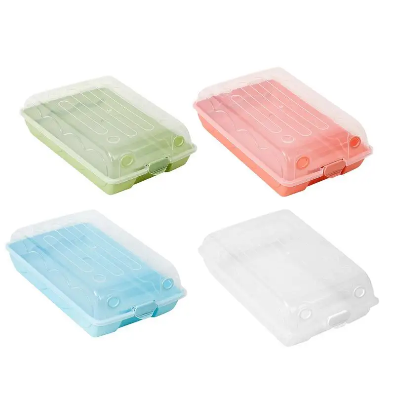 

Shoe Storage Box Stackable Shoe Containers Clear Shoe Organizer with Lids for Sports Shoes Leather Shoes High Heel Slippers