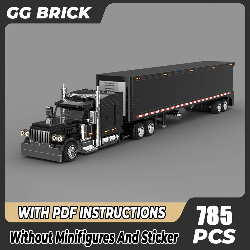 

Famous Cars Moc Building Block Bilt 379 Model Technical Bricks DIY Assembly Urban Transportation Trucks Toy For Gift