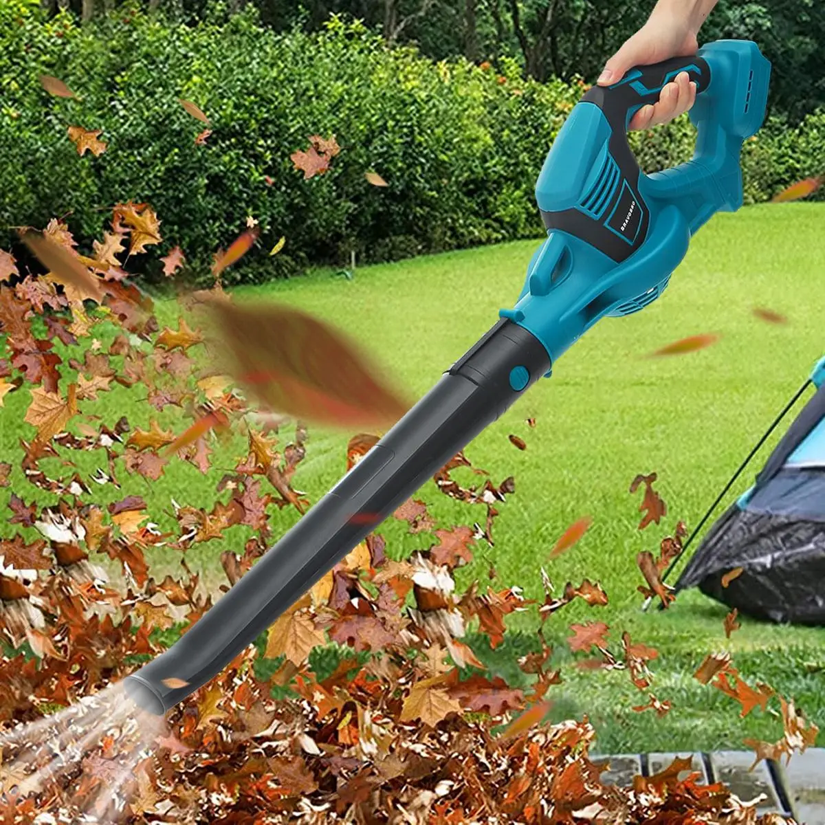 Yofidra Cordless Electric Blower with 1/2 Battery Leaf Blower Snow Dust  Blower Garden Power Tool For Makita 18V Battery