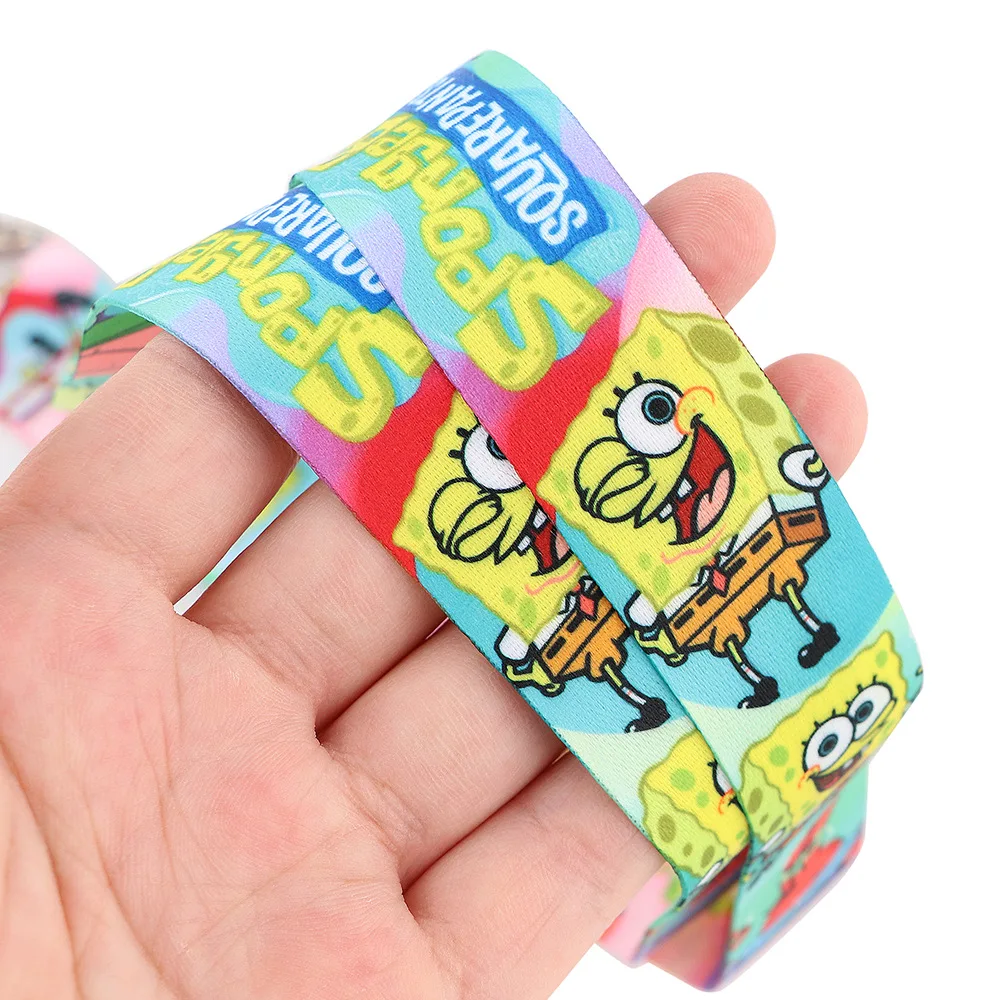 スポンジボブ漫画キーストラップ ID バッジホルダー動物電話ネック