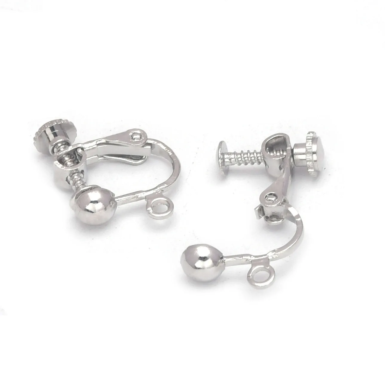 Set of 10 Clip-On Earring Findings with Screw Back